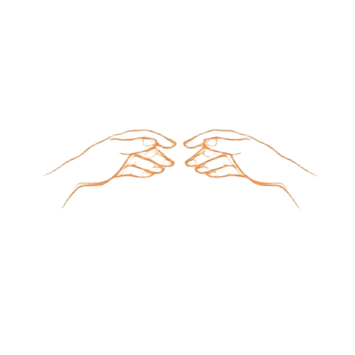 Continuous line drawing of reaching hands — city wellness illustration